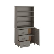 Buffet Bois massif de pin Gris clair