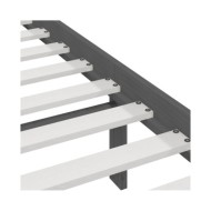 Cadre de lit Gris Bois de pin massif 200x200 cm