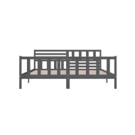 Cadre de lit Gris Bois massif 200x200 cm