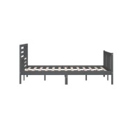 Cadre de lit Gris Bois massif 200x200 cm