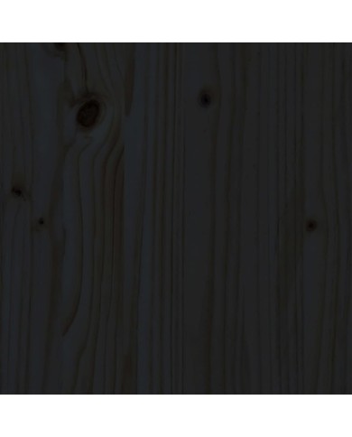 Cadre de lit Noir Bois de pin massif 180x200 cm Super King