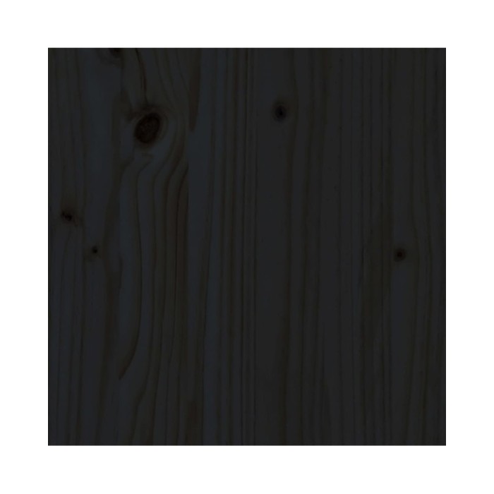 Cadre de lit Noir Bois de pin massif 180x200 cm Super King