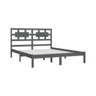 Cadre de lit Gris Bois de pin massif 200x200 cm