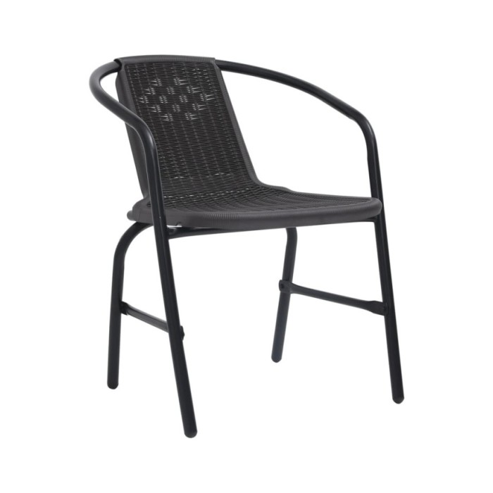 Chaises de jardin 8 pcs Rotin plastique et acier 110 kg