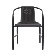 Chaises de jardin 8 pcs Rotin plastique et acier 110 kg