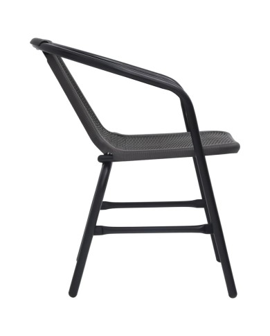 Chaises de jardin 8 pcs Rotin plastique et acier 110 kg