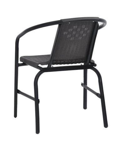Chaises de jardin 8 pcs Rotin plastique et acier 110 kg
