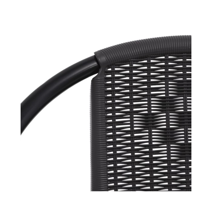 Chaises de jardin 8 pcs Rotin plastique et acier 110 kg