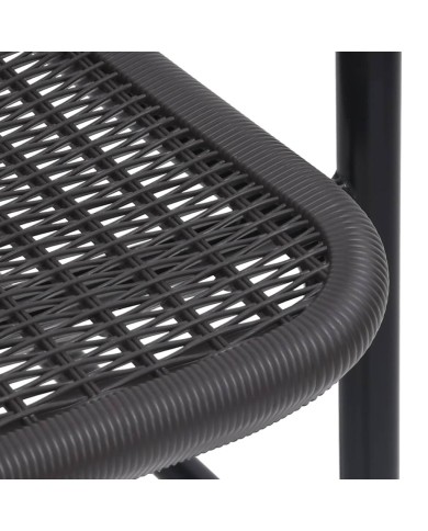 Chaises de jardin 8 pcs Rotin plastique et acier 110 kg