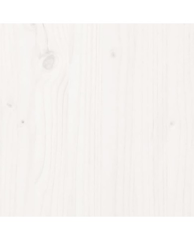 Ensemble de coiffeuse avec miroir Blanc Bois de pin solide