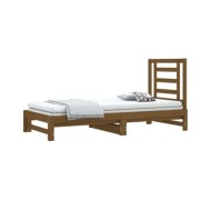 Lit coulissant Marron miel 2x(90x190) cm Bois de pin massif
