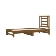 Lit coulissant Marron miel 2x(90x190) cm Bois de pin massif