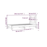 Lit coulissant Marron miel 2x(90x190) cm Bois de pin massif