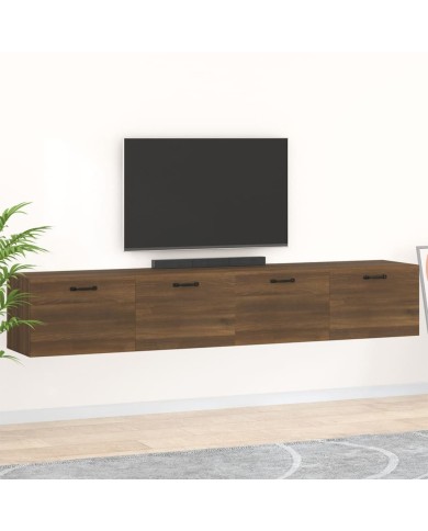 Armoires murales 2 pcs Chêne marron 100x36,5x35 cm