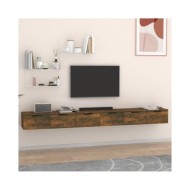 Armoires murales 2pcs Chêne fumé 102x30x20 cm Bois d'ingénierie