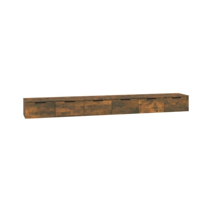 Armoires murales 2pcs Chêne fumé 102x30x20 cm Bois d'ingénierie