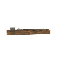 Armoires murales 2pcs Chêne fumé 102x30x20 cm Bois d'ingénierie