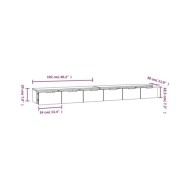 Armoires murales 2pcs Chêne fumé 102x30x20 cm Bois d'ingénierie