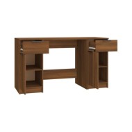 Bureau avec armoire latérale Chêne marron Bois d'ingénierie