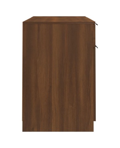 Bureau avec armoire latérale Chêne marron Bois d'ingénierie