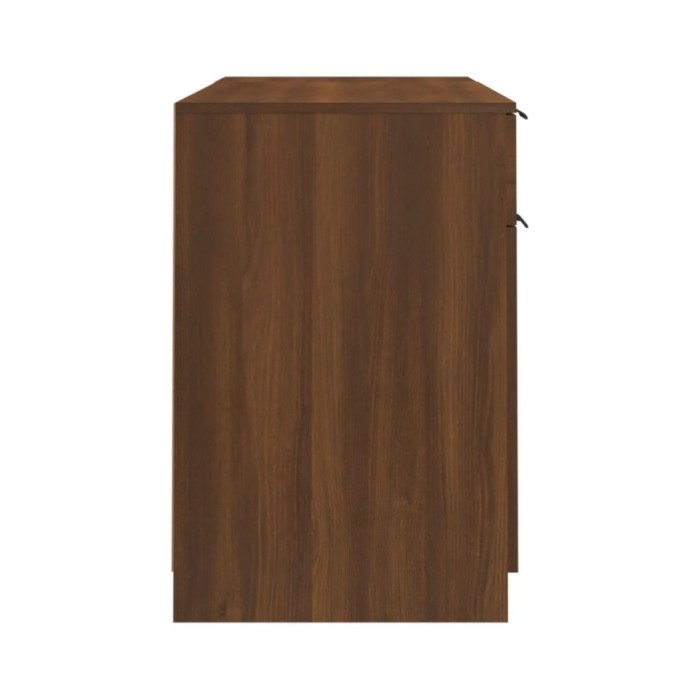 Bureau avec armoire latérale Chêne marron Bois d'ingénierie