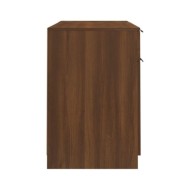 Bureau avec armoire latérale Chêne marron Bois d'ingénierie