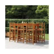 Ensemble de bar de jardin 9 pcs Bois d'acacia solide