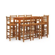 Ensemble de bar de jardin 9 pcs Bois d'acacia solide