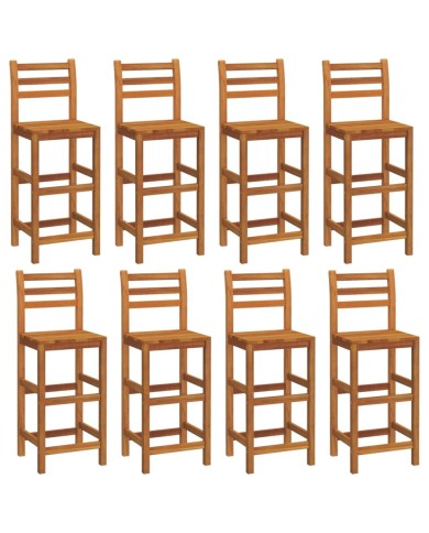 Ensemble de bar de jardin 9 pcs Bois d'acacia solide