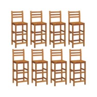Ensemble de bar de jardin 9 pcs Bois d'acacia solide
