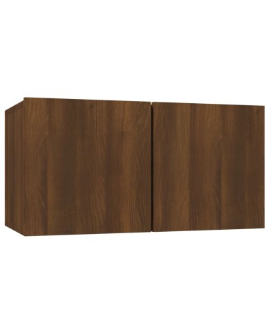 Meubles TV muraux 4 pcs Chêne brun 60x30x30cm Bois d'ingénierie