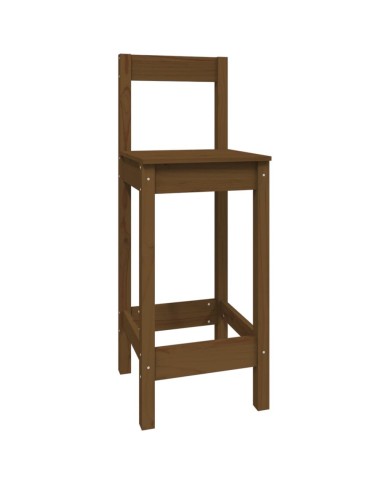 Ensemble de bar 5 pcs Marron miel Bois de pin massif