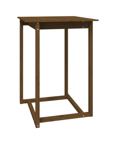 Ensemble de bar 5 pcs Marron miel Bois de pin massif