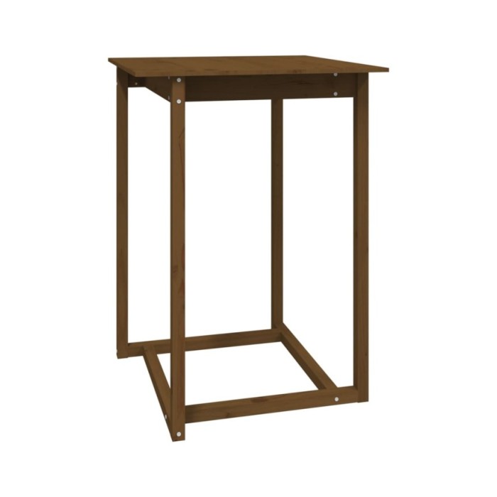 Ensemble de bar 5 pcs Marron miel Bois de pin massif