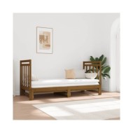 Lit coulissant Marron miel 2x(90x190) cm Bois de pin massif