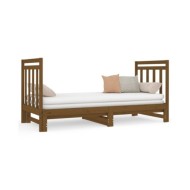 Lit coulissant Marron miel 2x(90x190) cm Bois de pin massif