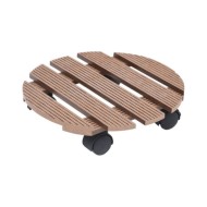 Chariots à plantes 4 pcs Marron Ø30x7,5 cm WPC