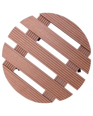 Chariots à plantes 4 pcs Marron Ø30x7,5 cm WPC