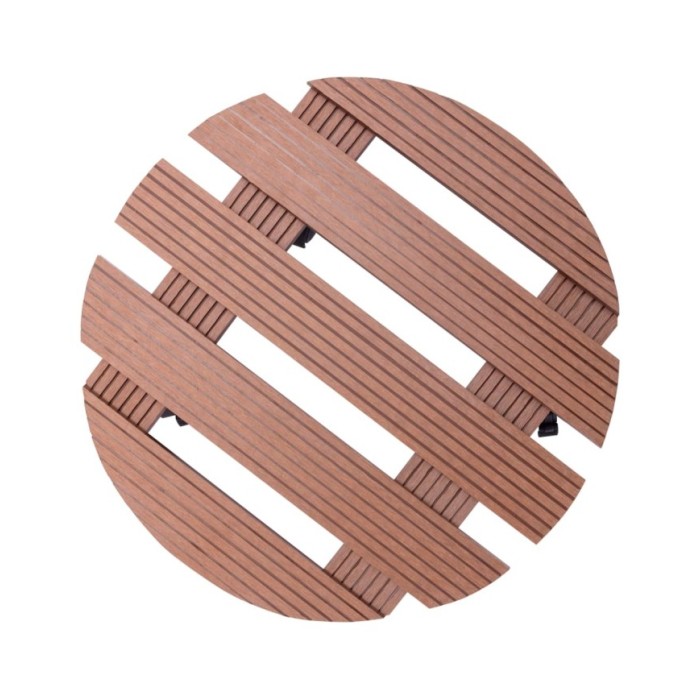 Chariots à plantes 4 pcs Marron Ø30x7,5 cm WPC