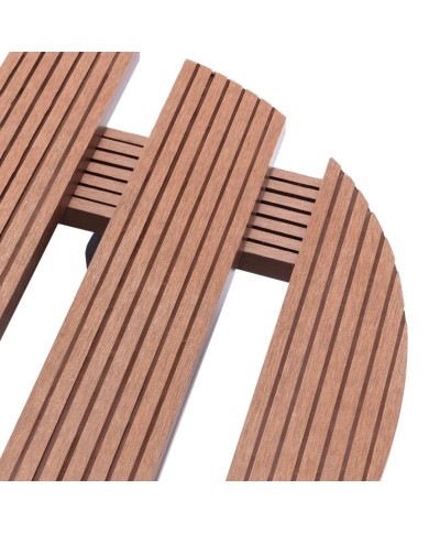 Chariots à plantes 4 pcs Marron Ø30x7,5 cm WPC