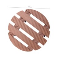 Chariots à plantes 4 pcs Marron Ø30x7,5 cm WPC
