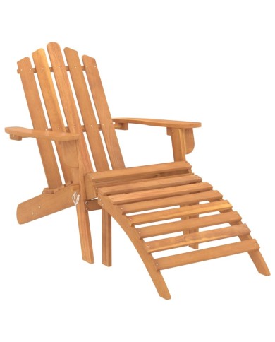 Chaises Adirondack de jardin repose-pieds 2 pcs Bois d'acacia