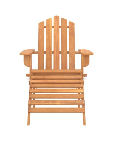 Chaises Adirondack de jardin repose-pieds 2 pcs Bois d'acacia