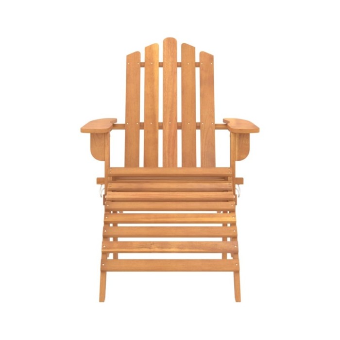 Chaises Adirondack de jardin repose-pieds 2 pcs Bois d'acacia