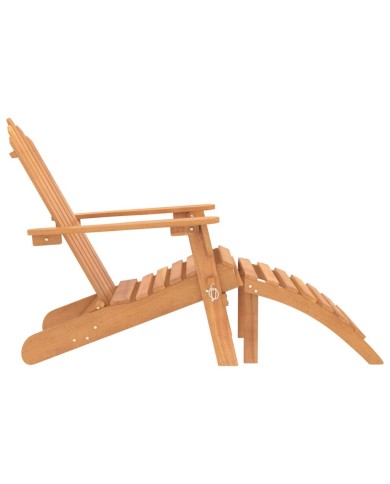 Chaises Adirondack de jardin repose-pieds 2 pcs Bois d'acacia