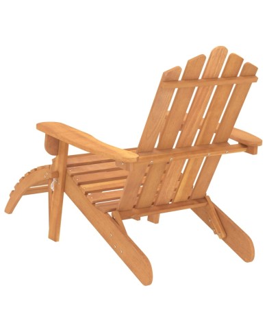 Chaises Adirondack de jardin repose-pieds 2 pcs Bois d'acacia