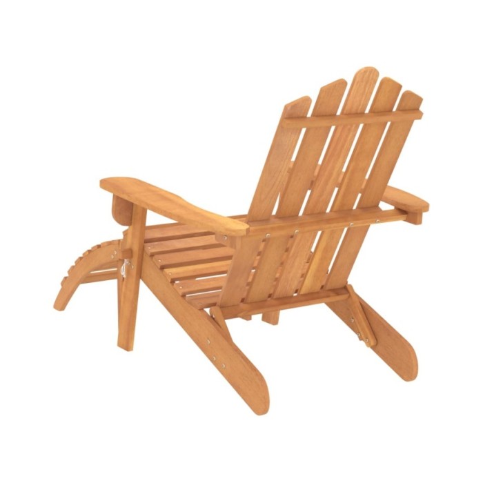 Chaises Adirondack de jardin repose-pieds 2 pcs Bois d'acacia