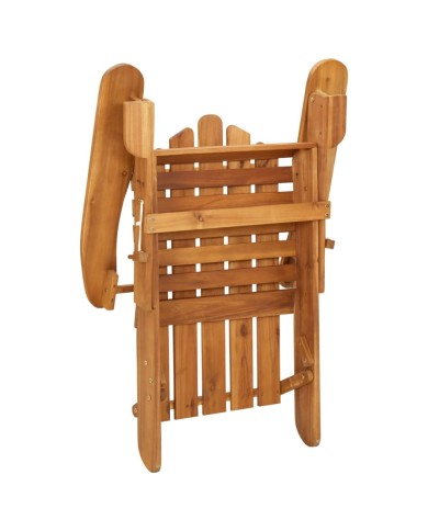 Chaises Adirondack de jardin repose-pieds 2 pcs Bois d'acacia
