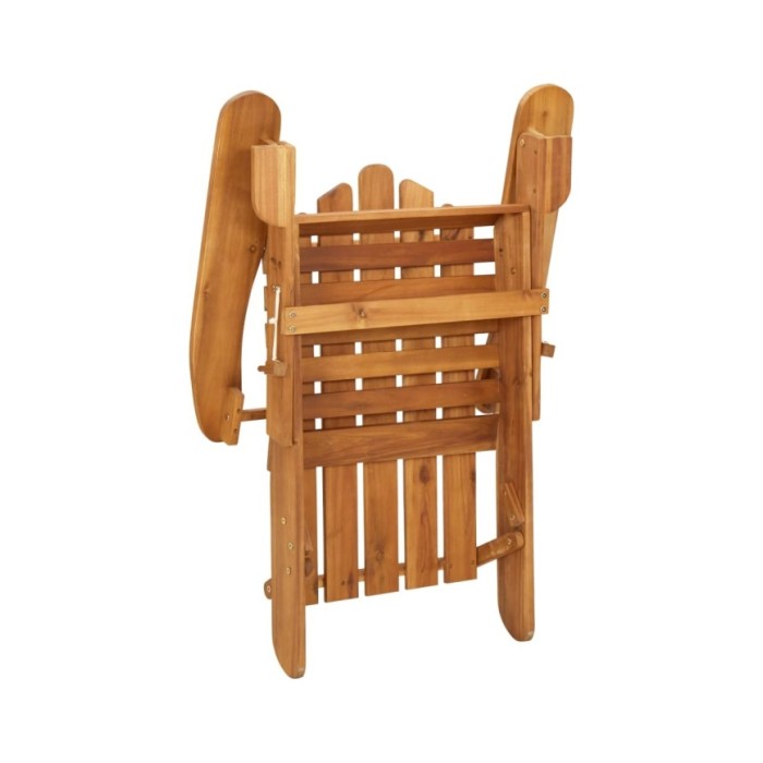 Chaises Adirondack de jardin repose-pieds 2 pcs Bois d'acacia