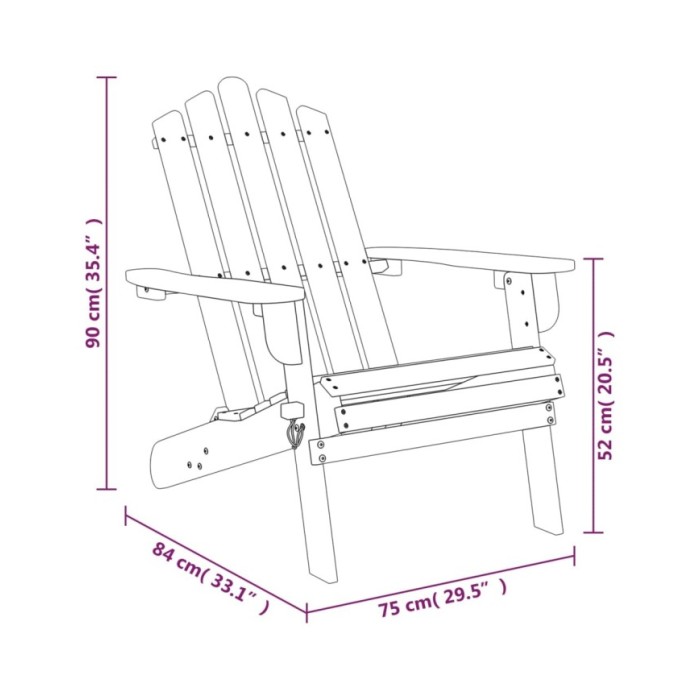 Chaises Adirondack de jardin repose-pieds 2 pcs Bois d'acacia
